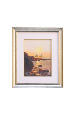 dipinto di faraglioni di capri al tramonto Antonio Palomba | FARAGLIONITRAMONTO18X24